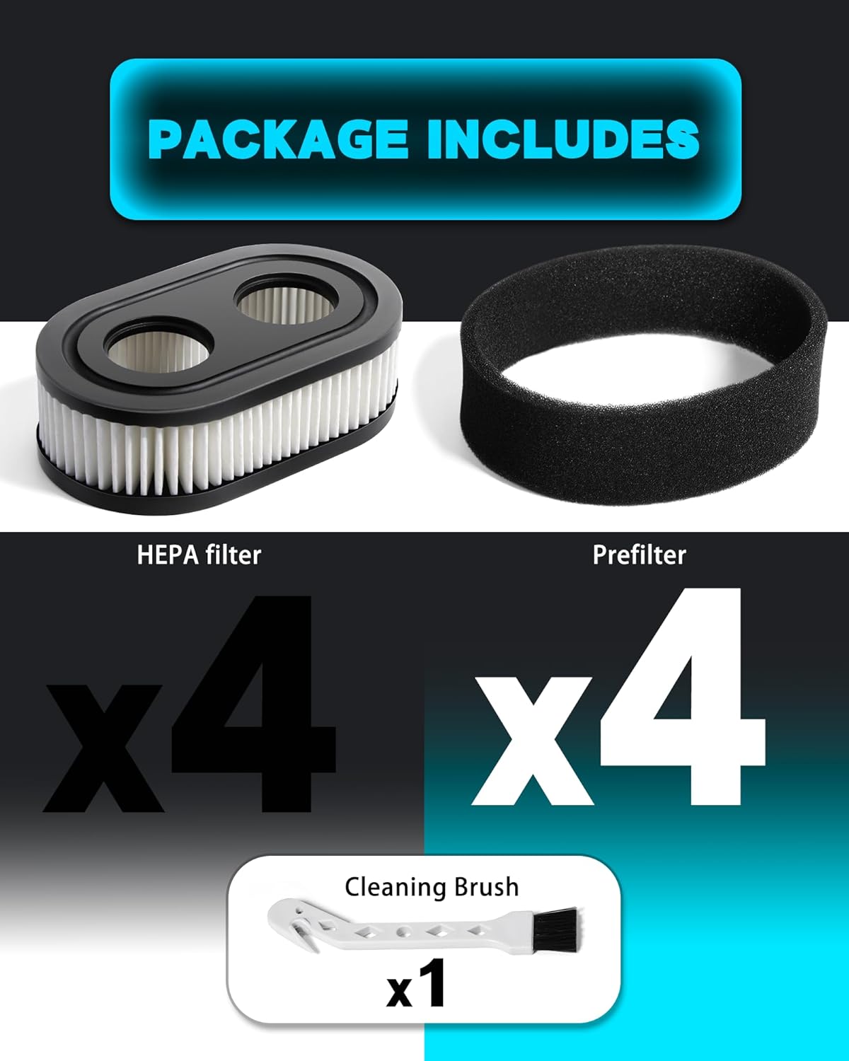 Troy-Bilt Air Filter - High-Performance Replacement for TB110, TB200, TB230 Lawnmowers | 4-Pack