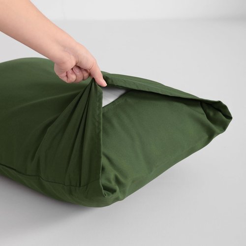 FLXXIE Body Pillow Cover - Super Soft Microfiber Case | Olive Green, 20x54, Wrinkle & Stain Resistant