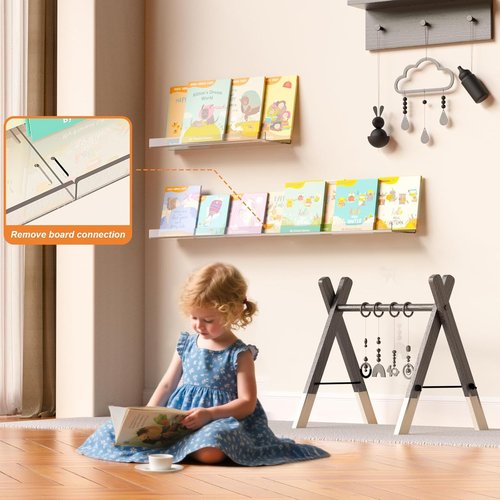 Clear Acrylic Floating Shelves by [Brand Name] - Versatile Wall Organizer for Bathroom, Bedroom & Living Room | 3-Pack