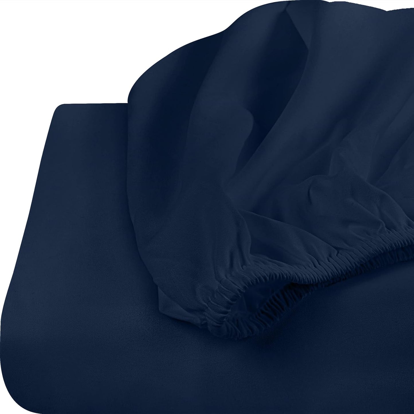 Utopia Bedding Twin Fitted Sheets - Soft Brushed Microfiber with Deep Pockets - Bulk Pack of 2 | Navy