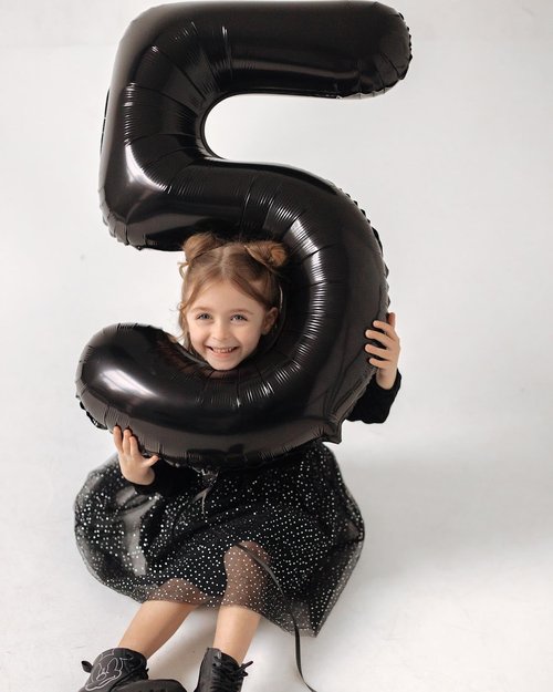 Black Number 10 Balloon 40 Inch, 10th Birthday Party Decorations for Children, Giant 10 Foil Balloon for Party Supplies
