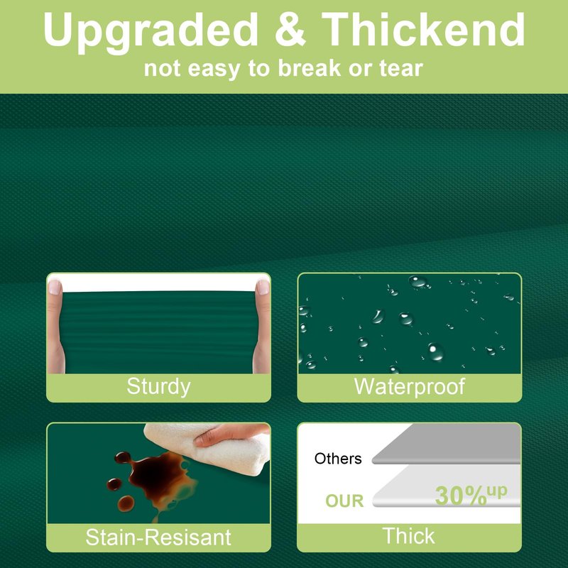 QIKSION Dark Green Plastic Table Cloth Disposable 2 Pack, 54 x 108 Inch Tablecloths for Party, Christmas Decorations, Rectangle Table Cover
