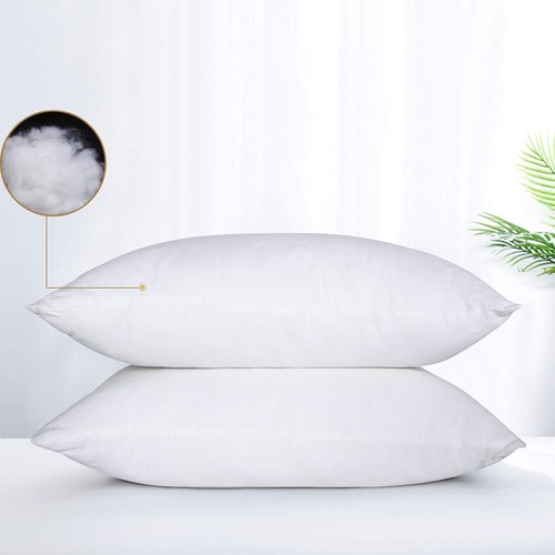FLXXIE Small Cotton Down Alternative Pillows - Super Soft & Breathable | 2 Pack, 13x18 Inches