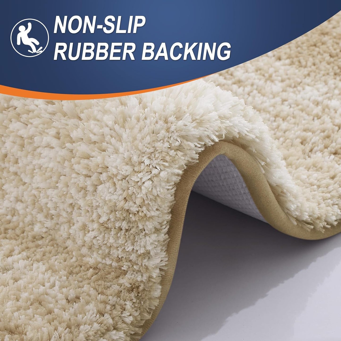 OLANLY Bath Rugs Mat - Extra Soft Microfiber, Quick Dry & Machine Washable | 24x16, Tan Color