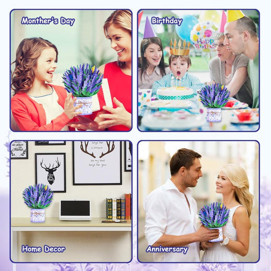 ROBBEAR Lavender Bouquet Pop Up Card, 3D Flower Greeting Card with Envelope for Any Occasion, Birthday, Mother's Day, Anniversary, Valentines Day, Foldable Flower Cards for Wife or Friends
