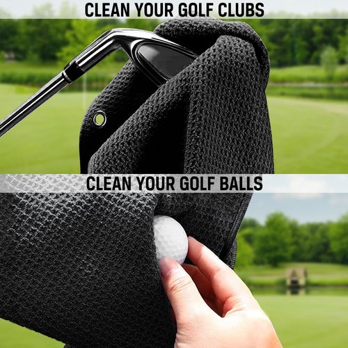 ERHACHAIJIA Yes I'd Have A Retirement Plan Embroidered Golf Towel with Clip. Funny Golf Accessories Gifts for Men Women Golfer Grandma Grandpa Mom Dad, Birthday Retirement