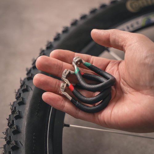 Bikehand Spoke Wrench for Bicycle Wheels - Vinyl Coated, Heat Treated Steel, 80 Gauge