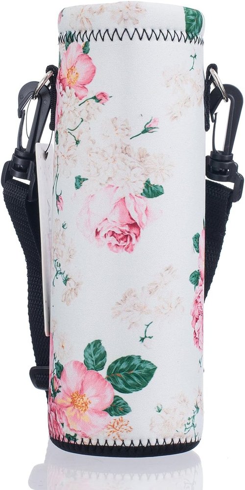 Insulated Neoprene Water Bottle Carrier with Adjustable Strap - Fits 750ML & 1000ML Bottles