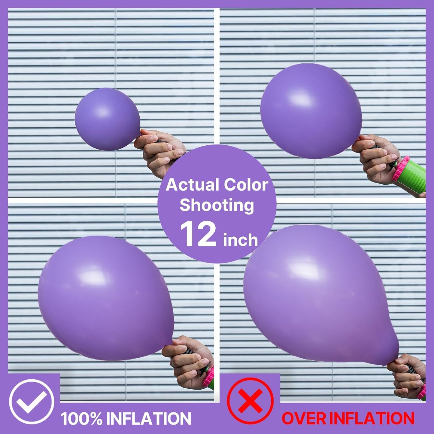 PartyWoo Purple Balloons - 100-Piece Arch Kit with Various Sizes for Birthday & Wedding Decor