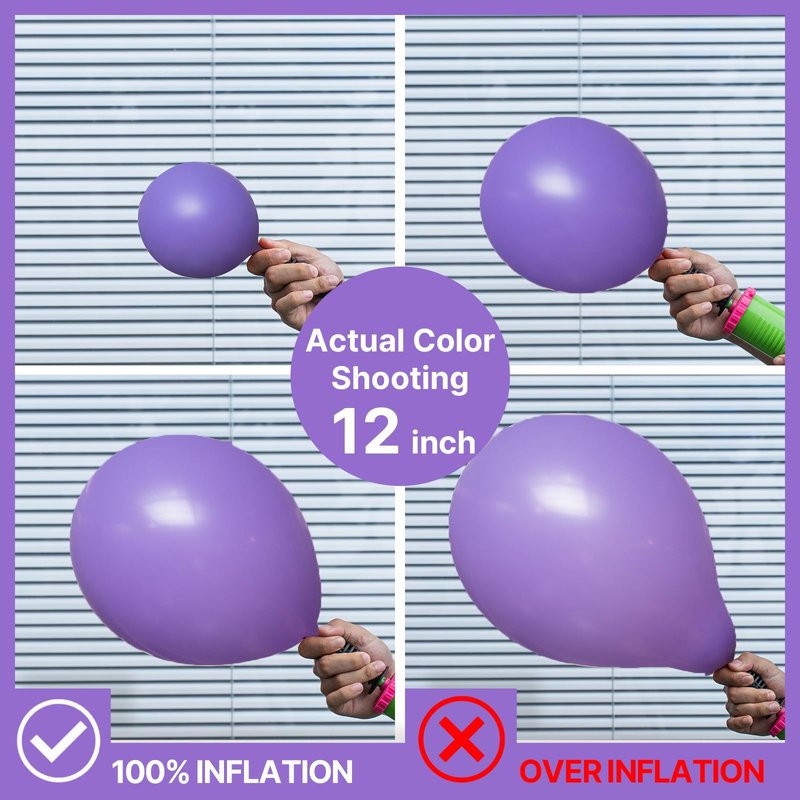 PartyWoo Purple Balloons 100 pcs 5 Inch Purple Latex Balloons for Birthday Baby Shower Anniversary Engagement Wedding Princess Bachelorette Bridal Shower Butterfly Party Decorations Purple-Y15