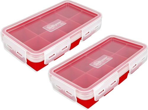 IceTopper XL Ice Cube Tray - Easy Release Molds for 8 Large Cubes, Stackable & Dishwasher Safe, 100% Food Grade Silicone (2 Pack)