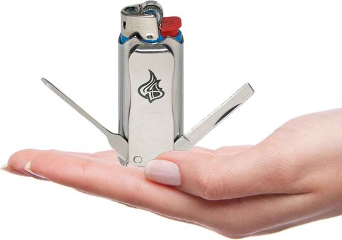 Compact Stainless Steel Lighter Sleeve & Multi-Tool Case - LighterBro