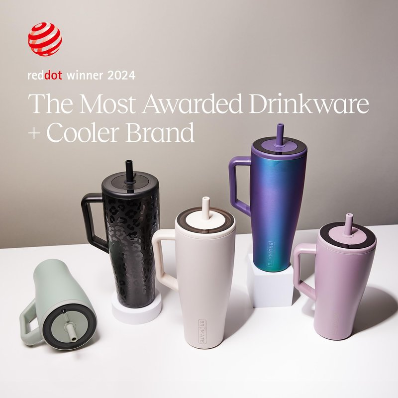 BrüMate Era 30 oz Tumbler with Handle and Straw | 100% Leakproof Insulated Water Bottle Tumbler with Lid and Flexible SoftSip Straw | Made of Stainless Steel | Cup Holder Friendly | 30oz (Kiwi)