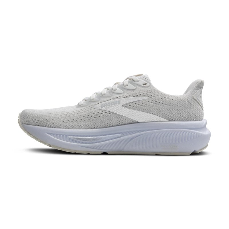 Brooks Women’s Ghost 17 Neutral Running Shoe - White/White/Grey - 12 Medium