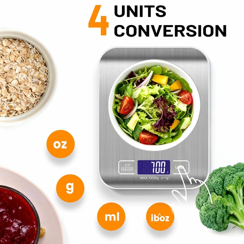 Type-C Fast Charging Rechargeable Shipping Scale, Digital Kitchen Scale,Food Scale Weight Grams and Ounces for Baking Cooking and Meal Prep, 22lb/10kg