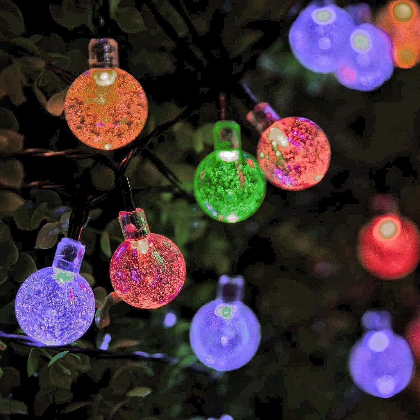 Minetom Crystal Globe String Lights - 33 Ft 100 LED Waterproof Fairy Lights with Remote & Timer | Warm White for Bedroom, Patio & Party Decor