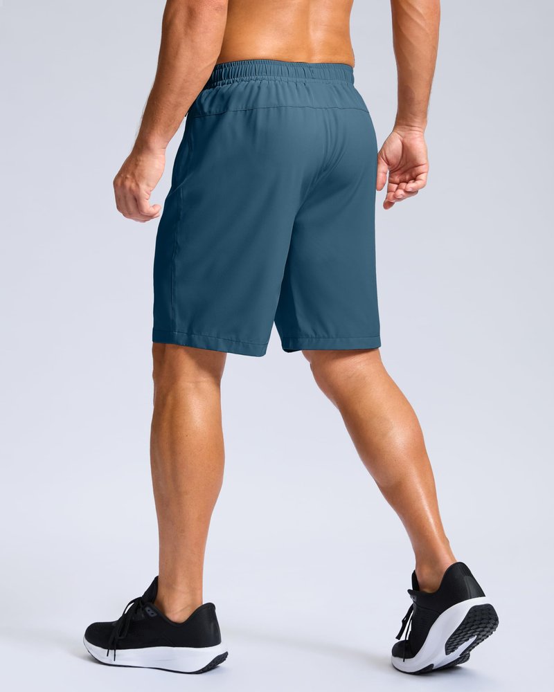G Gradual Men's Athletic Running Shorts with Zipper Pockets Quick Dry 7"/ 5"/ 9" Workout Gym Shorts for Basketball Hiking(Dusty Blue,9S)