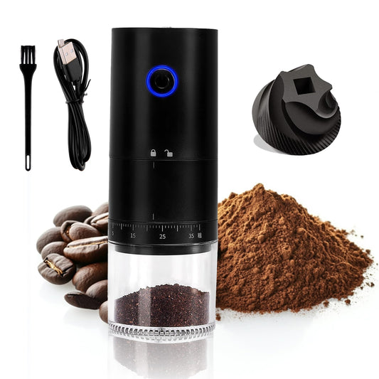 ShunChengFa Portable Electric Coffee Grinder with 38 Adjustable Grind Settings, 1500mAh Rechargeable Battery, Portable Coffee Grinder,For Home, Office & Travel Use etc