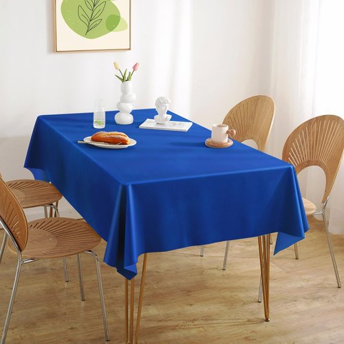 FAGNBED 4 Pack Royal Blue Disposable Tablecloth, 54×108 Inches Waterproof Plastic Rectangle Table Cover, Leakproof & Sturdy Table Cloth for for Thanksgiving, Veterans Day, Holiday Party Decoration
