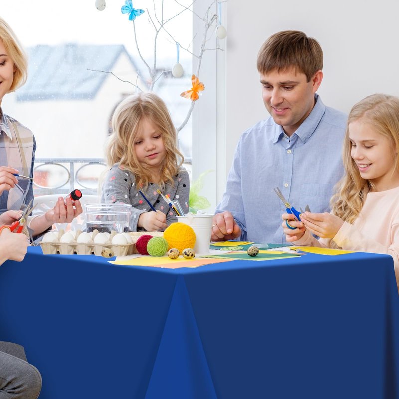 YIDAKO 3Pcs Navy Blue Tablecloths,Disposable Plastic Tablecloth,Waterproof Dark Blue Rectangle Table Cover for Graduation Birthdays Weddings Anniversary Party Decorations,54 x 108 Inch