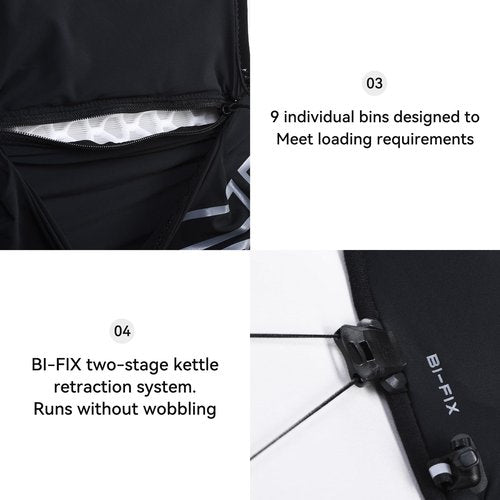 KAILAS FUGA AIR 5 Ⅳ Running Hydration Vest Hydration Pack Lightweight with Two TPU Water Bladders for Women Men Trail Cycling Hiking Black M