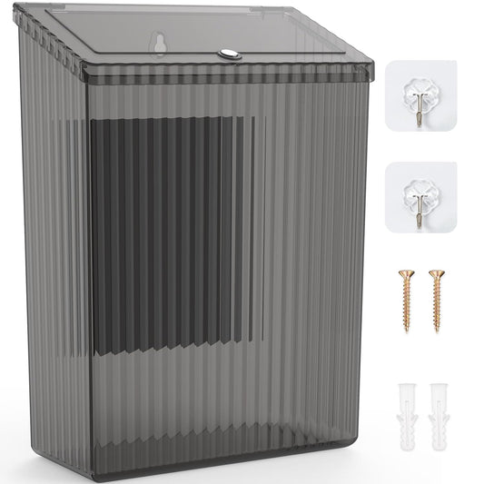Sealegend Magnetic Slim Trash Can - Lint Bin for Kitchen & Bathroom Organization | Black