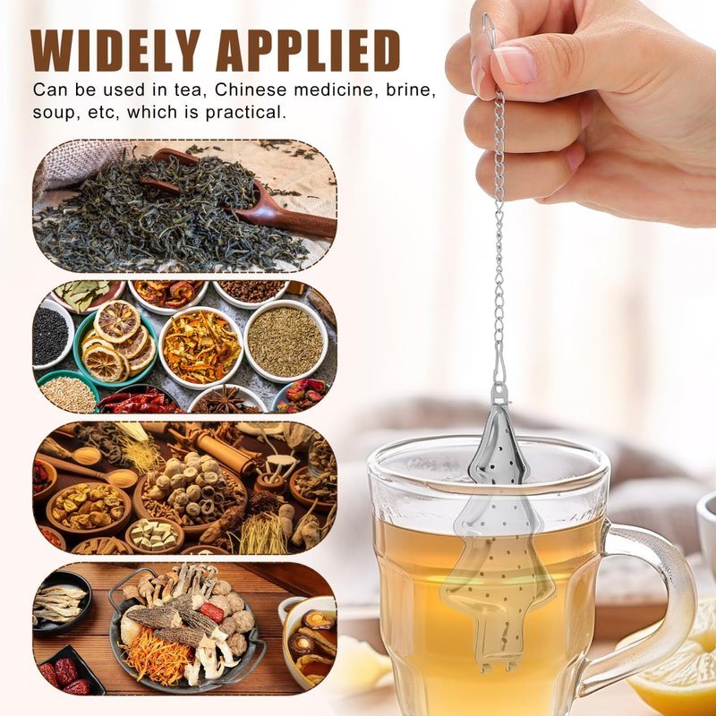 Abaodam Stainless Steel Tea Infuser Tree Shape 6-Pack Loose Leaf Tea Strainers Filters for Home Office Brewing Accessories