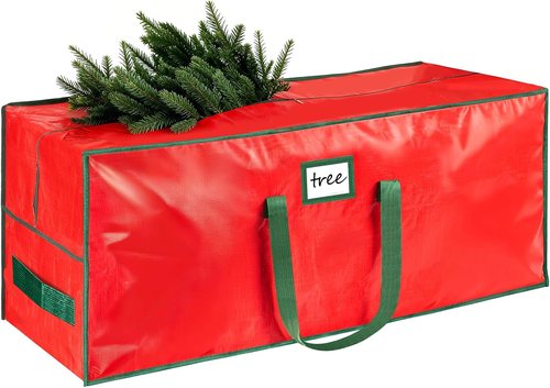 HABGP 9 ft Christmas Tree Storage Bag - Waterproof & Sturdy with Strong Handles, Red