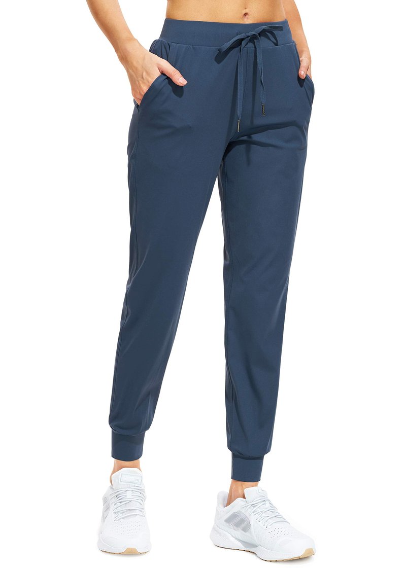 Libin Women's Joggers Pants Athletic Sweatpants with Pockets Running Tapered Casual Pants for Workout,Lounge, Navy Blue 3XL