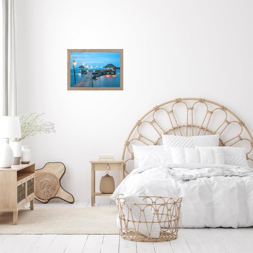 JCJMY 10x13 Rustic Brown Picture Frame - Versatile Wall Mounting for Horizontal or Vertical Display