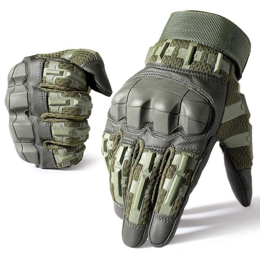 WTACTFUL Touch Screen Motorcycle Tactical Gloves for Men Airsoft Paintball Gear MTB Bike Cycling Cross-Country Motorbike ATV Hunting Hiking Riding Driving Work Outdoor Full Finger Gloves M Green