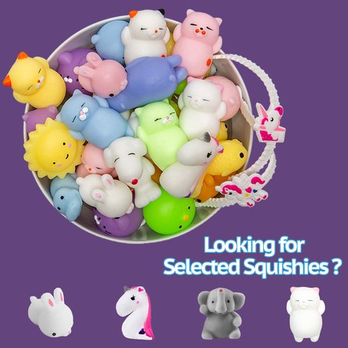 Claw Machine Prizes Toys Refill for Kids - 3X Surprise Eggs Easter Basket Stuffers, Easter Egg Fillers, Mochi Squishies 16pcs Mini Kawaii Cat Stress Relief Unicorn Party Favors Girls Classroom Prize
