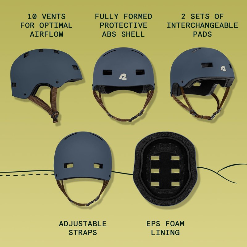Retrospec Dakota Bicycle / Skateboard Helmet for Adults - Commuter, Bike, Skate, Scooter, Longboard & Incline Skating - Highly Protective & Premium Ventilation-Small- Matte Navy