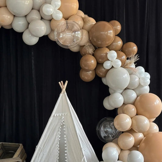 Voircoloria 90pack Khaki Balloons Different Size 18/12/10/5 Inch Khaki Balloon Garland Arch Kit for Graduation, Wedding, Birthday, Princess Theme Party, Baby Shower, Anniversary Party Decorations