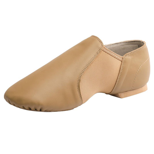 Linodes (Tent Leather Upper Jazz Shoe Slip-on for Women and Men's Dance Shoes Brown 10M
