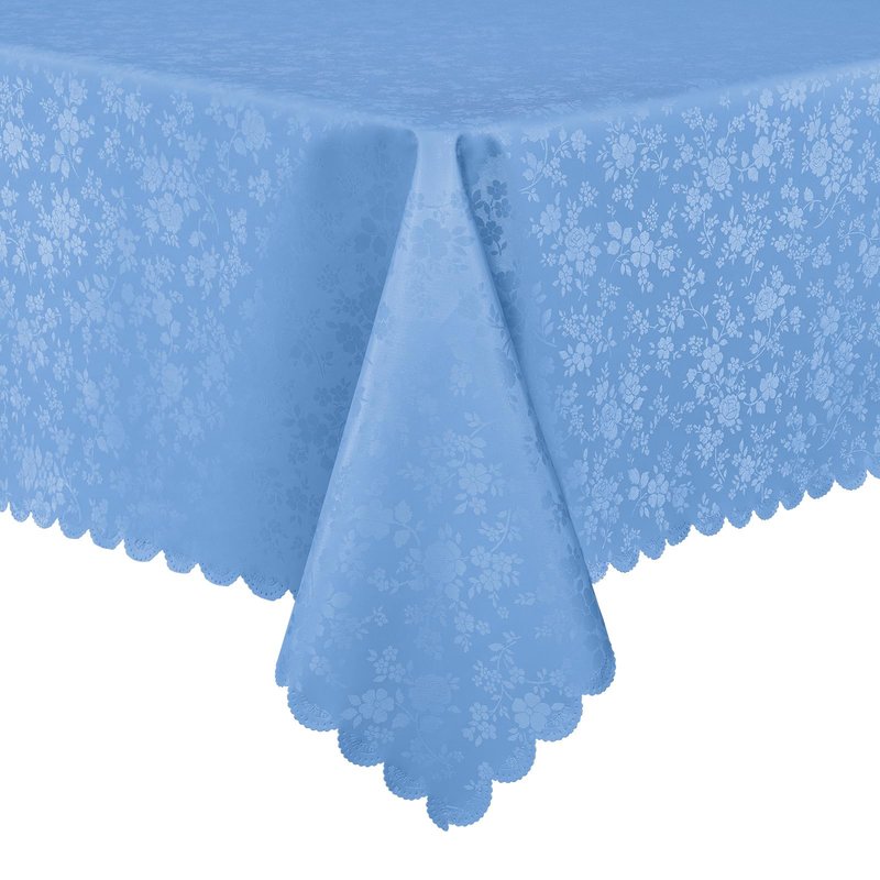 Smiry Rectangle Table Cloth, Waterproof Heavy Duty Vinyl Tablecloths, Wipeable Washable Table Cover for Kitchen, Dining Room (Baby Blue, 60" X 120")