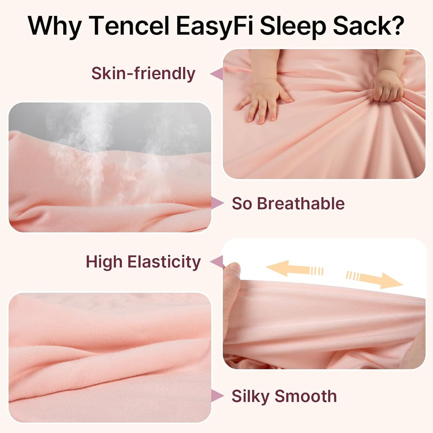 Supersoft Rayon Sleep Sack | Bamboo Toddler Wearable Blanket 1.0 Tog | 6-12 Months - Pink