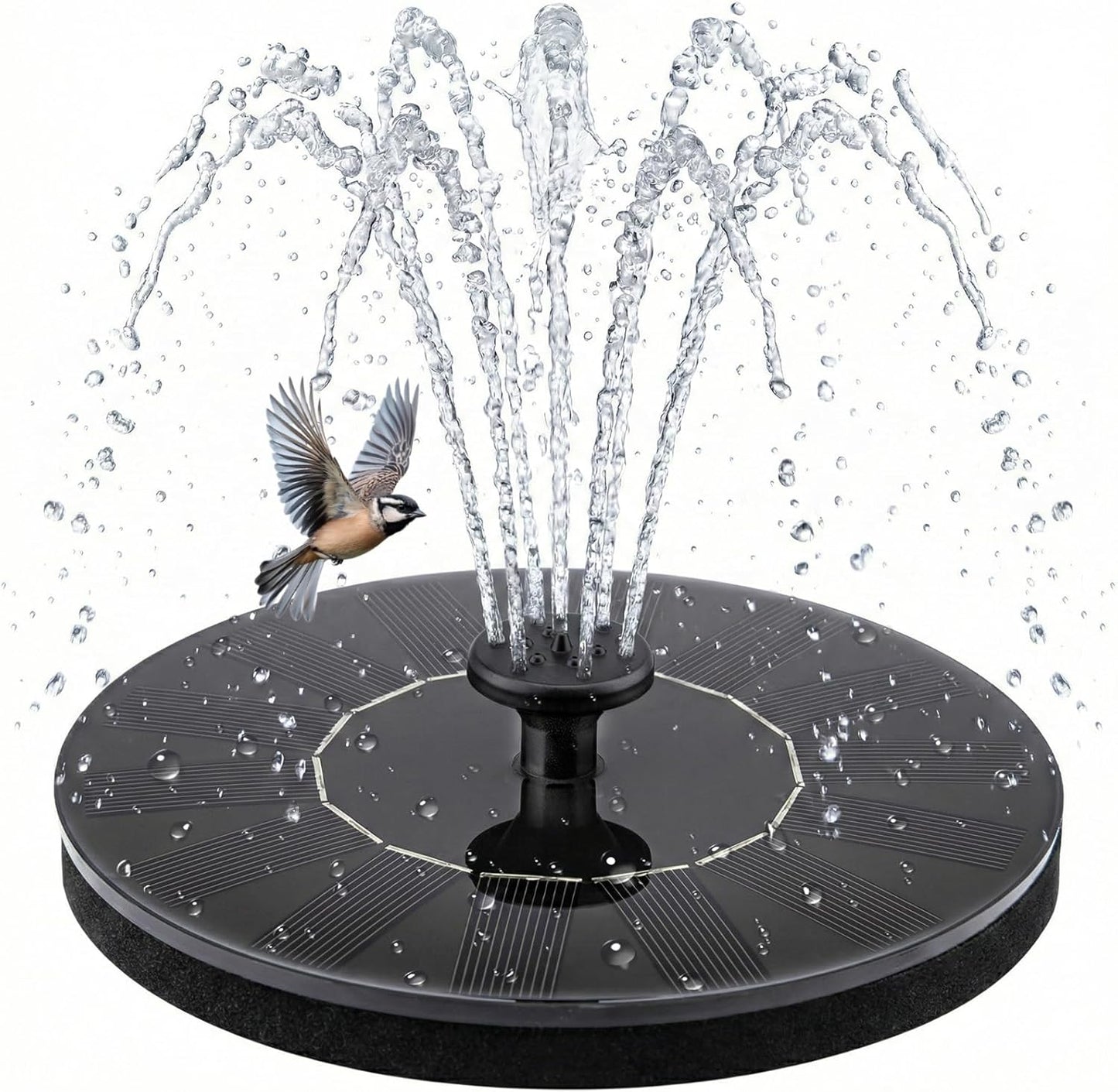 Yeomi Solar Fountain - Floating Water Pump for Bird Baths | No Battery Needed, Easy to Use for Gardens & Patios