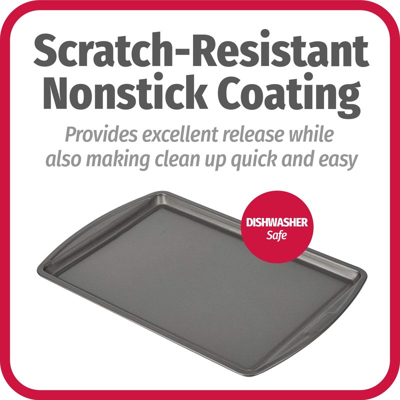 GoodCook Everyday Baking Sheet with Carbon Steel Construction & Scratch-Resistant Metal-Utensil Safe Nonstick , 9 x 13-Inch