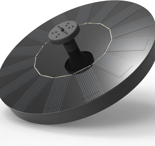 Skiennix Solar Fountain - Solar Powered Bird Bath Pump with 4 Nozzles | 1.4W Outdoor Water Feature for Garden & Pond