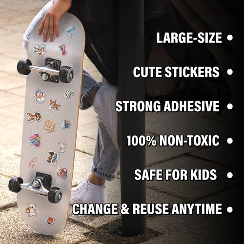 Cute Winter Stickers Pack for Kids Teens and DIY Crafts Lovers 108Pcs Vinyl Waterproof Snowman Snowflake Animal Mug Star Themed Laptop Water Bottles Journaling
