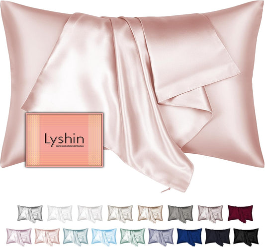 Skiennix Mulberry Silk Pillowcase - King Size, Hidden Zipper, Soft & Breathable for Hair & Skin | Coral Pink