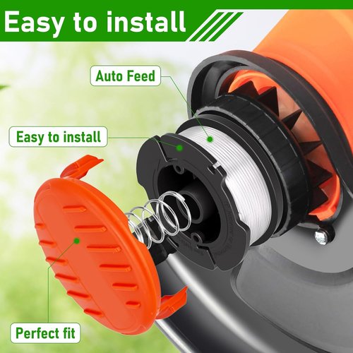 Hechuang 10 Pack String Trimmer Replacement Spools - 30ft 0.065" Line for Black+Decker AF-100