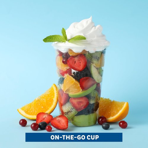 Freshware Clear Plastic Cups - 20 oz Disposable Cups for Iced Coffee, Smoothies & Cold Drinks | 100 Pack