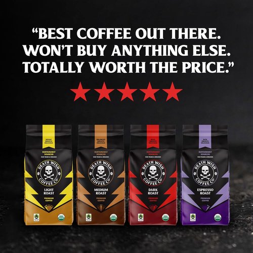 Death Wish Coffee - Dark Roast Single Serve Pods - Bold Flavor | 50 Count