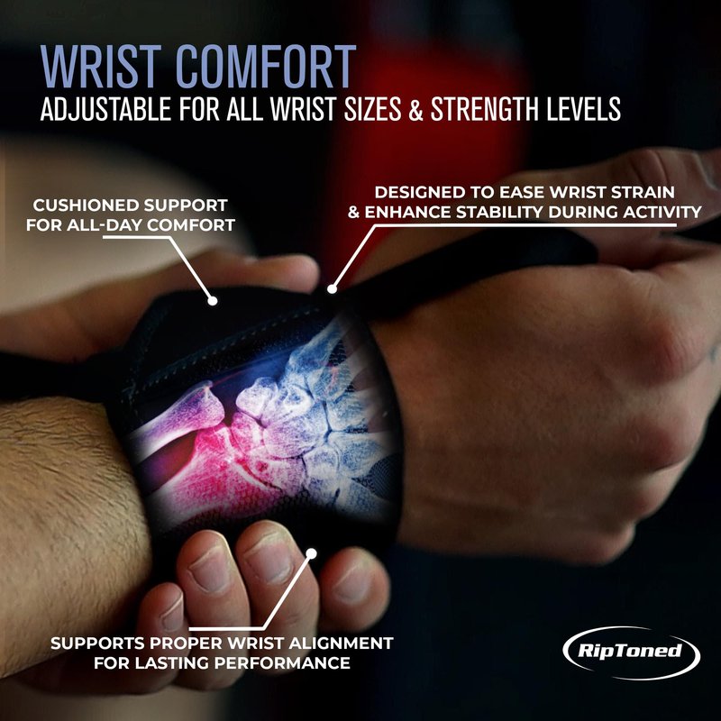 Rip Toned Wrist Wraps for Weightlifting – USPA & USAPL Approved 18" Wrist Straps for Powerlifting – Adjustable, Durable Gym Wraps with Thumb Loop – Maximum Support for Men & Women – Small Floral Stiff