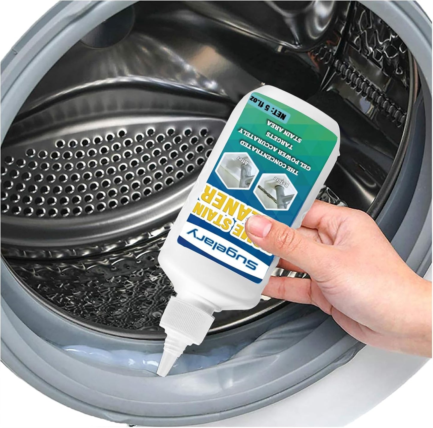 Sugelary Mold Stain Cleaner Gel - 5 Fl Oz for Effective Home Cleaning | Ideal for Washing Machines, Fridges, Tiles, and Grout