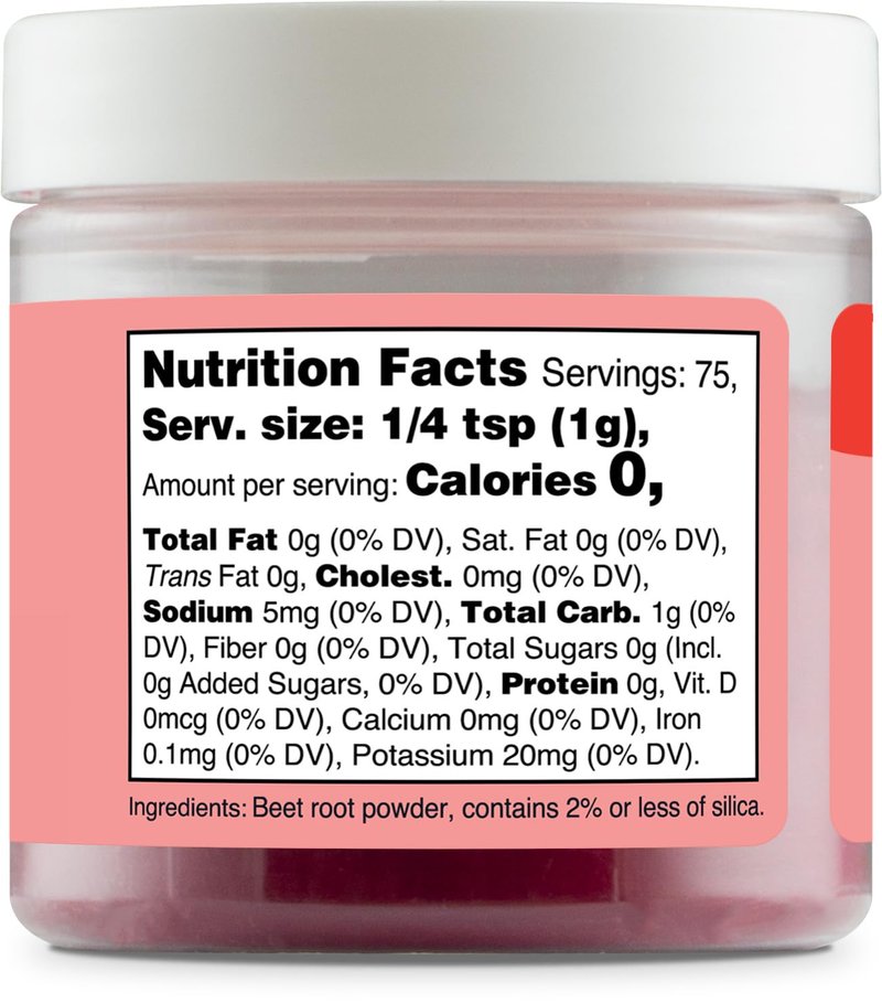 Nutricost Red Plant Based Food Coloring From Beet Root Powder (75 Servings) - Nutricolor Color Alternative For Food & Beverages