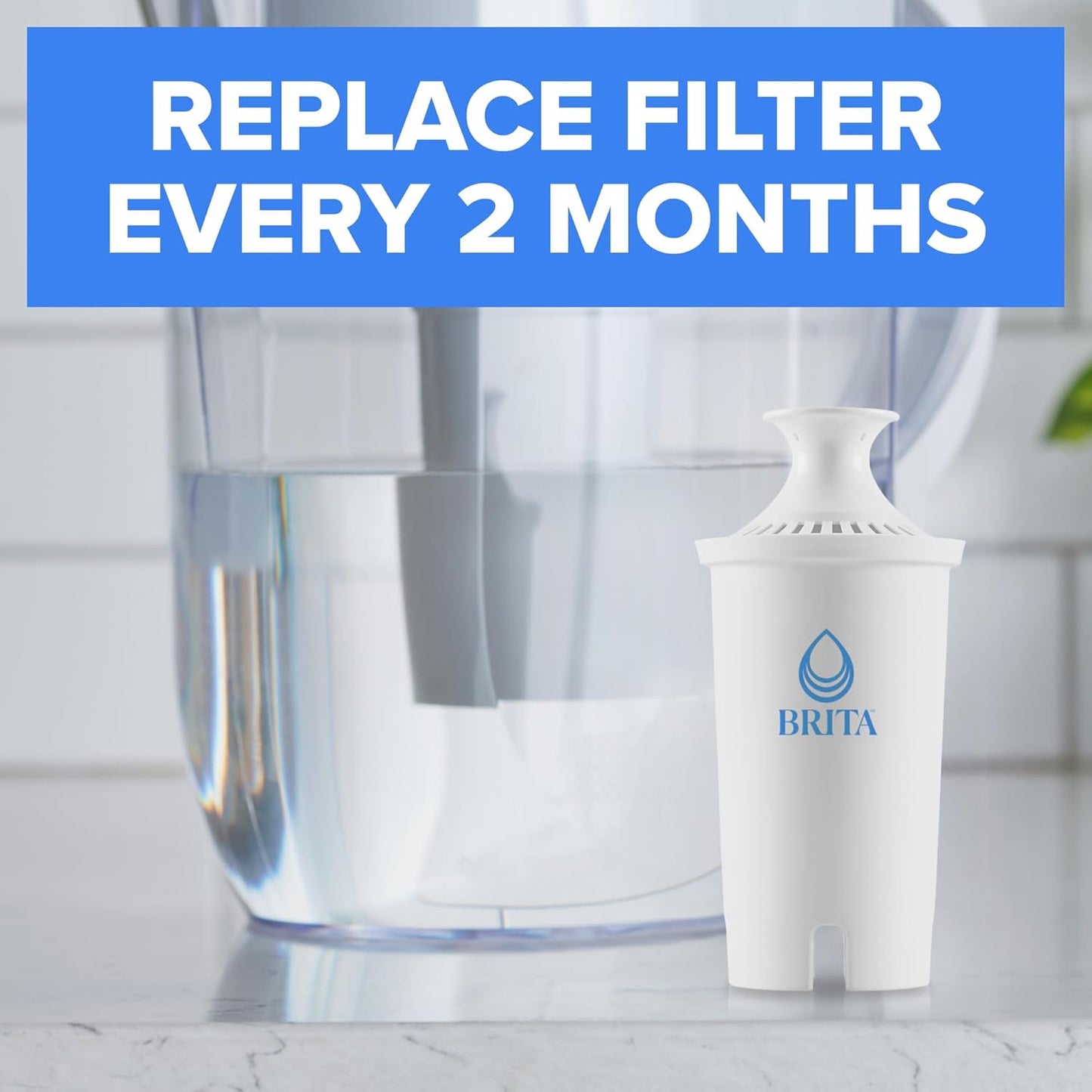 Brita Standard Water Filter - BPA-Free Pitcher Replacement | Lasts 40 Gallons, Includes 2 Filters