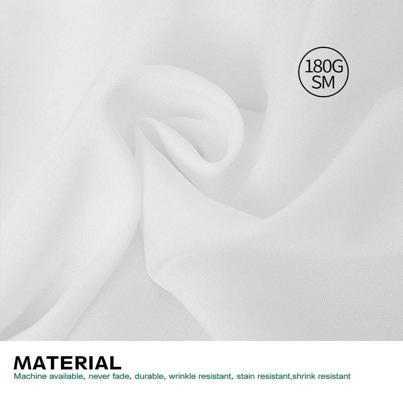Surmente White Rectangle Tablecloth 90 x 156-inch Rectangular Polyester Table Cloth for Weddings, Banquets, or Restaurants